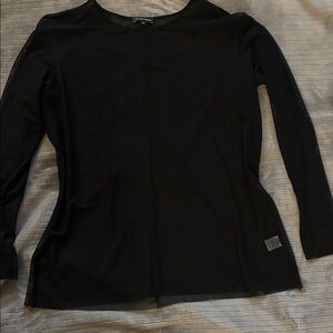 Elegant Sheer Black Women's Top